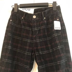 NWT BDG Urban Outfitters High Rise Plaid Jeans 25